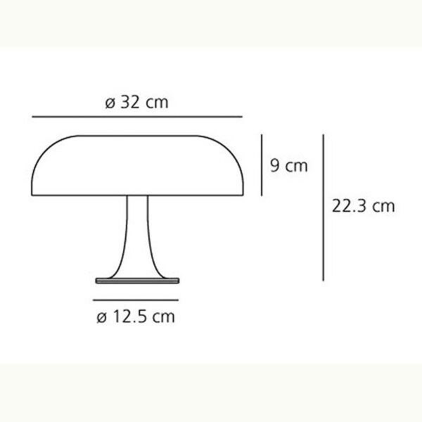 Artemide Nessino - designová stolní lampa oranžová
