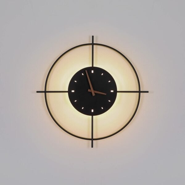 Globo LED nástěnné světlo Sussy s hodinami