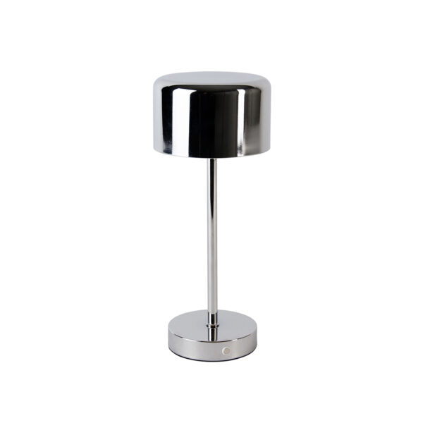 Moderne tafellamp chroom oplaadbaar