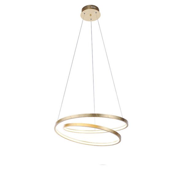 Designová závěsná lampa zlatá 55 cm včetně