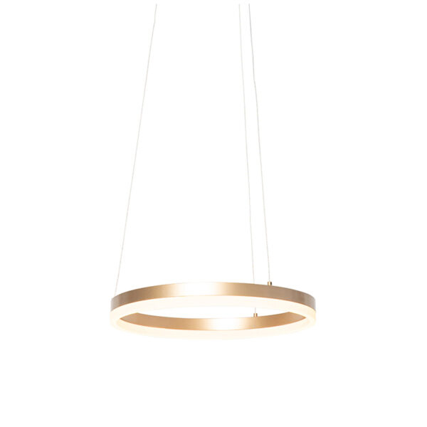 Designová závěsná lampa zlatá 40 cm včetně LED
