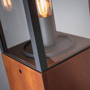 Paulmann Plug & Shine Venea soklové světlo 60cm, dřevo, kov, 2W, P: 14.2 cm, L: 14.2 cm, K: 60cm