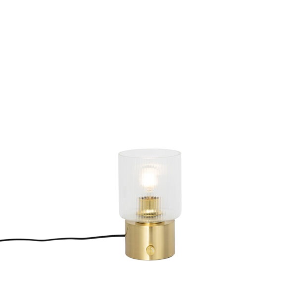 Art Deco tafellamp goud met