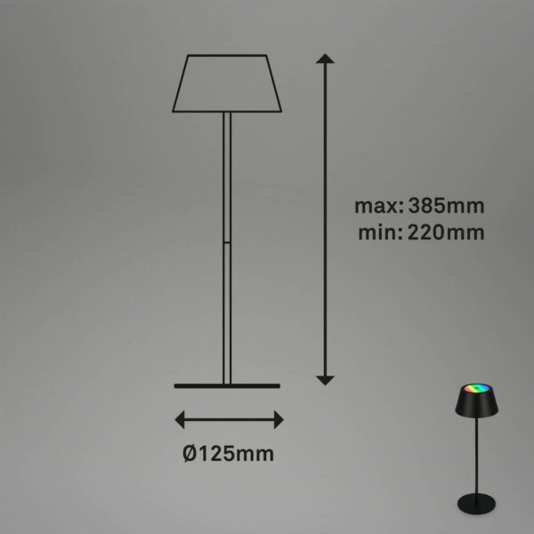 Briloner LED stolní lampa Kiki s baterií