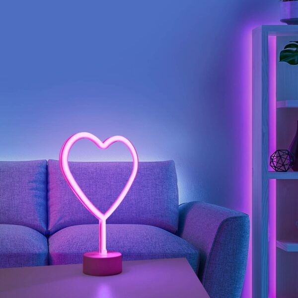 Leuchten Direkt LED stolní lampa Neon Herz