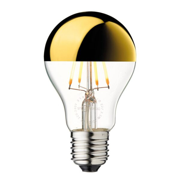 DESIGN BY US Zrcadlová lampa LED libovolná E27 zlatá 3